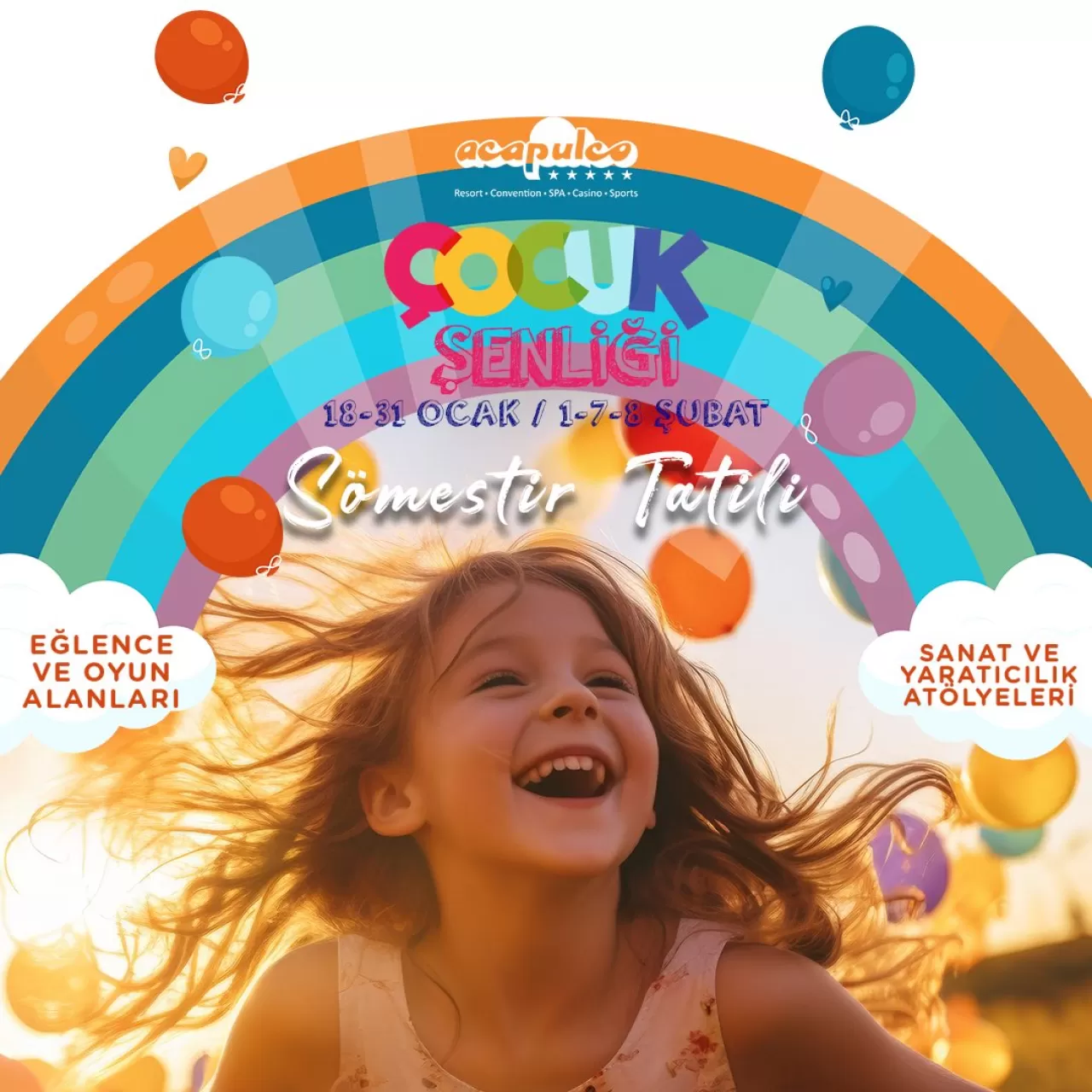 Çocuklar İçin Sanat ve Eğlence Dolu Bir Sömestr Tatili Acapulco Resort'ta