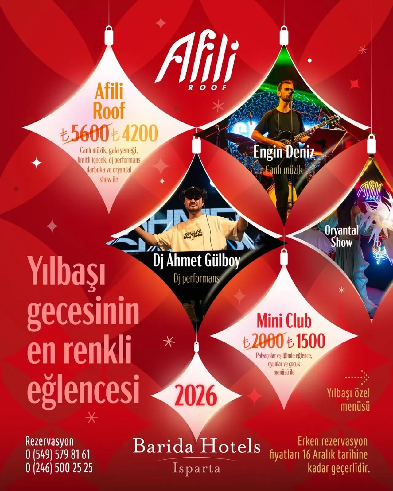 Barida Hotels, Isparta'da Yılbaşı Gecesini Afili Roof'ta Kutlamaya Hazırlanıyor