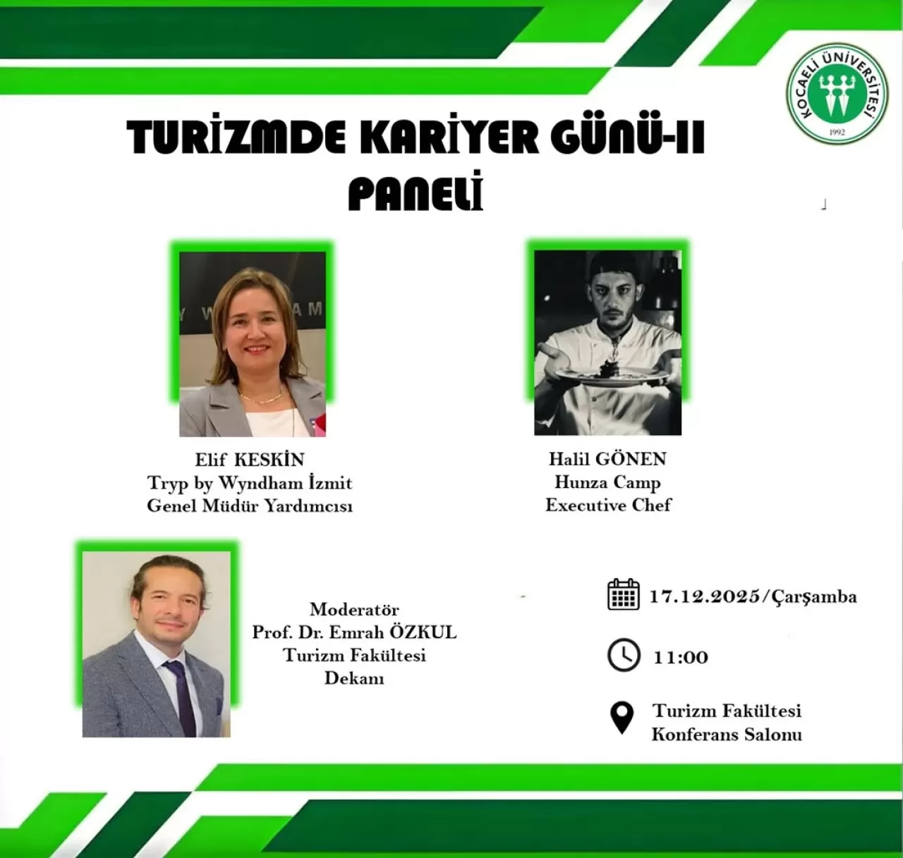 Kocaeli Üniversitesi'nde Turizm Sektörü ve Kariyer Olanakları Ele Alınacak