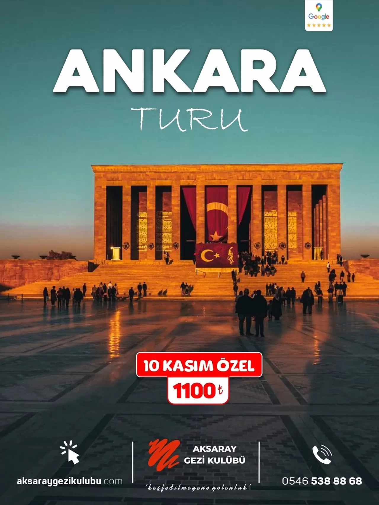 Aksaray Gezi Kulübü, 10 Kasım'da Ankara Turu Düzenliyor