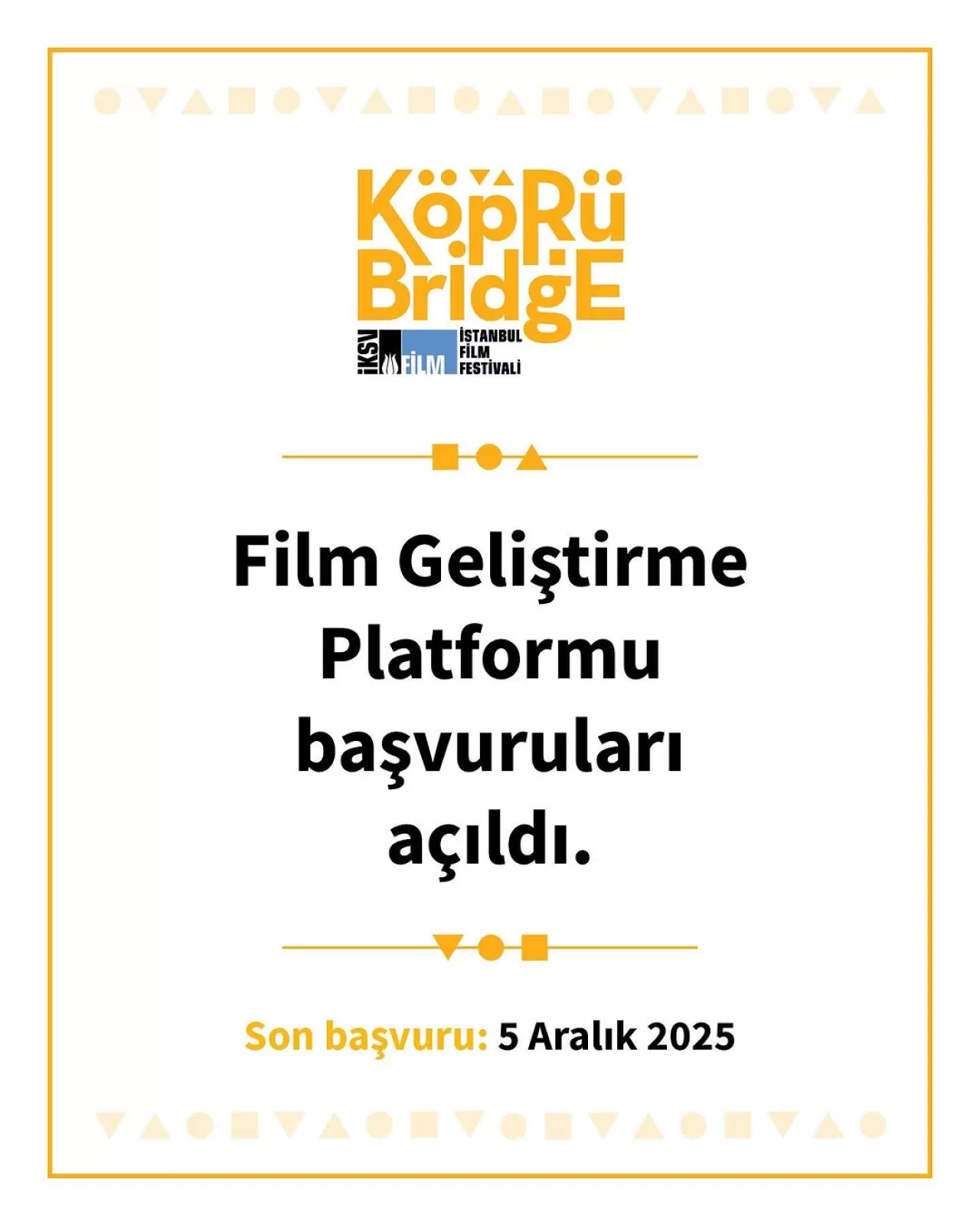 21. Köprüde Buluşmalar Film Geliştirme Platformu Başvurularını Açtı
