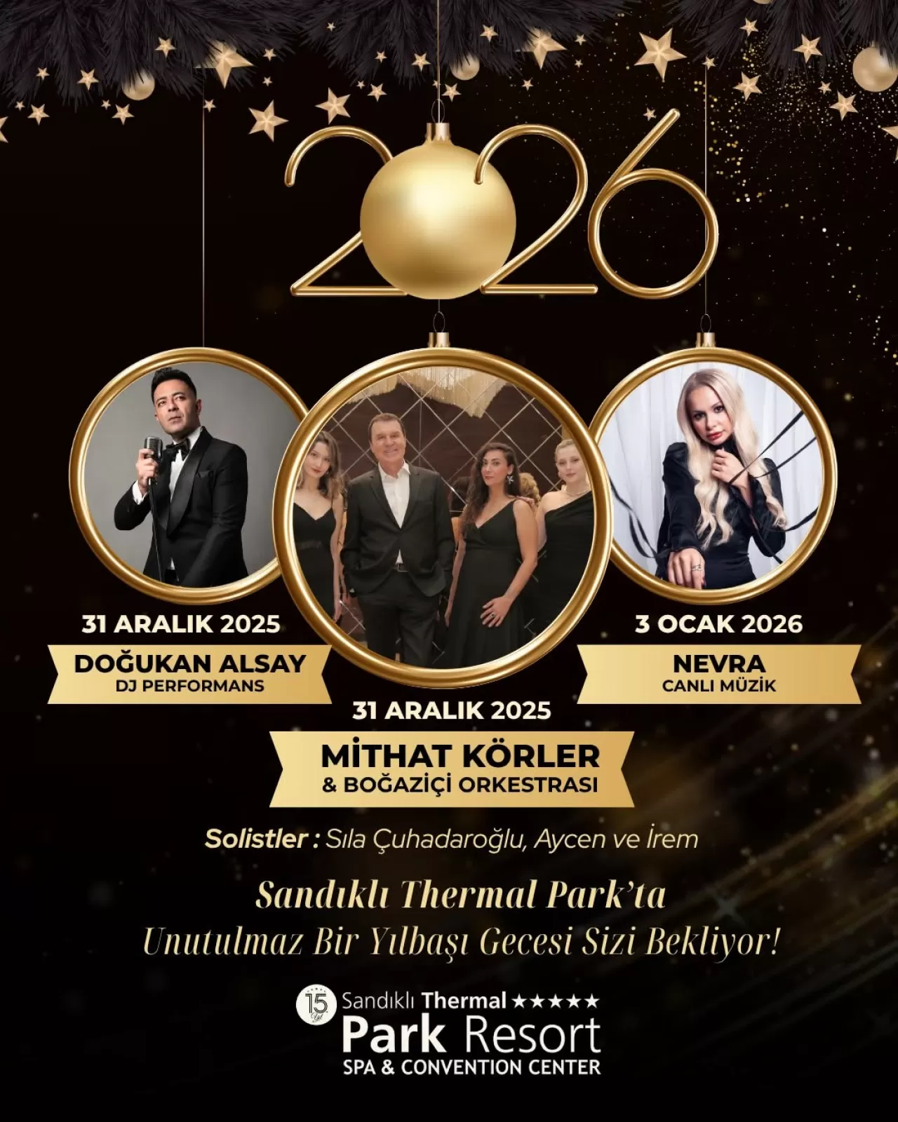 Sandıklı Termal Park'ta Yılbaşı Coşkusu Üç Gün Sürecek