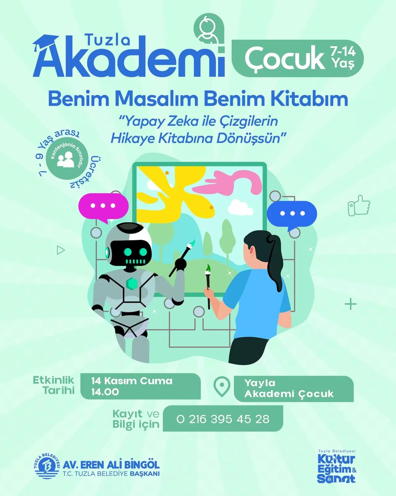 Tuzla'da Çocukların Hayal Güçleri Yapay Zekâ ile Kitap Oluyor