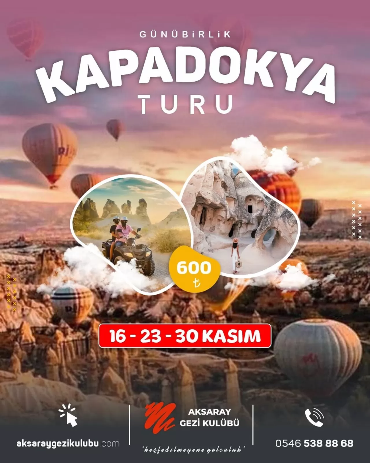 Kapadokya'ya Günübirlik Turlar Başlıyor: Ücret 600 TL