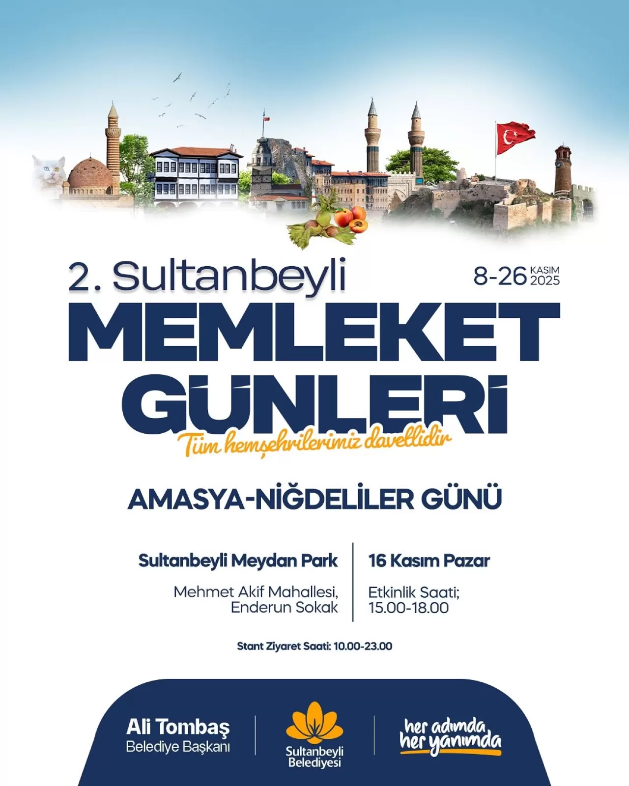 Sultanbeyli'de Memleket Günleri Başlıyor: Malatya, Amasya ve Niğde'ye Özel Program