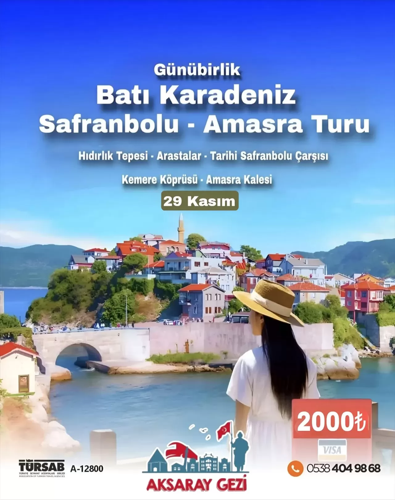 Archelais Seyahat ile Safranbolu ve Amasra'ya Günübirlik Tur Düzenleniyor
