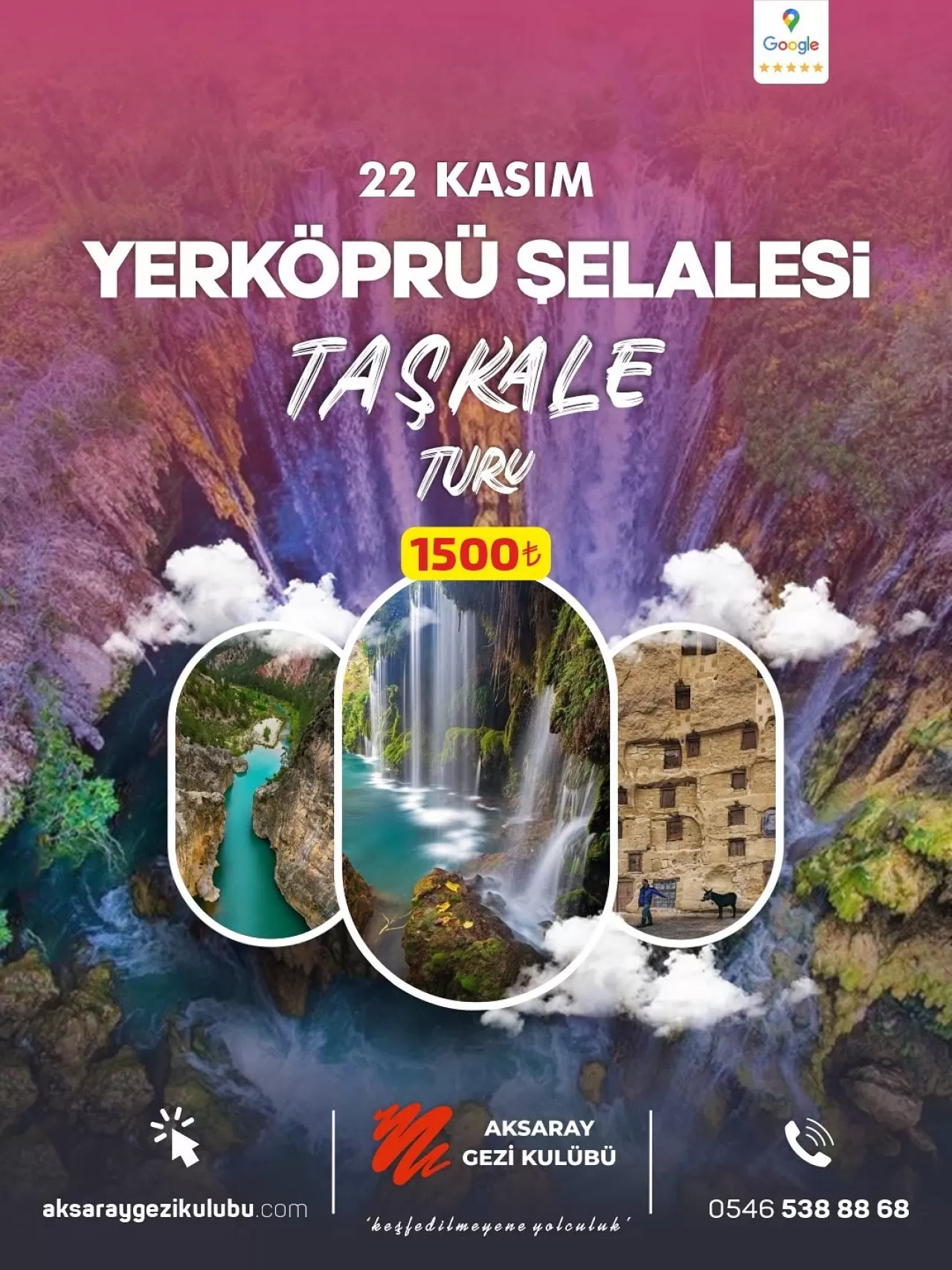 Aksaray Gezi Kulübü'nden Yerköprü Şelalesi ve Taşkale Turu