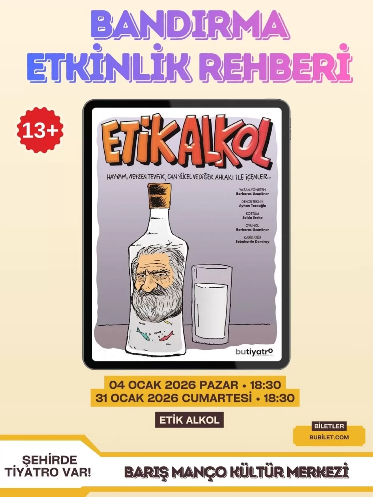 Bandırma'da Ocak ve Şubat Aylarına Yayılan Zengin Kültür Sanat Takvimi