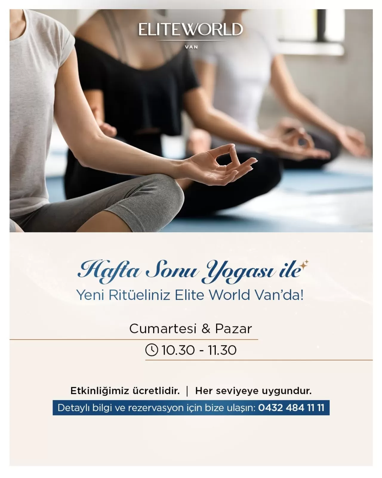 Elite World Van'da Hafta Sonları Yoga Zamanı