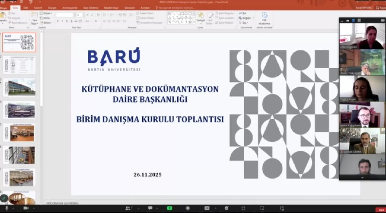 BARÜ Kütüphanesi 2025 Yılı Stratejik Planlaması İçin Danışma Kurulu Toplantısı Düzenlendi
