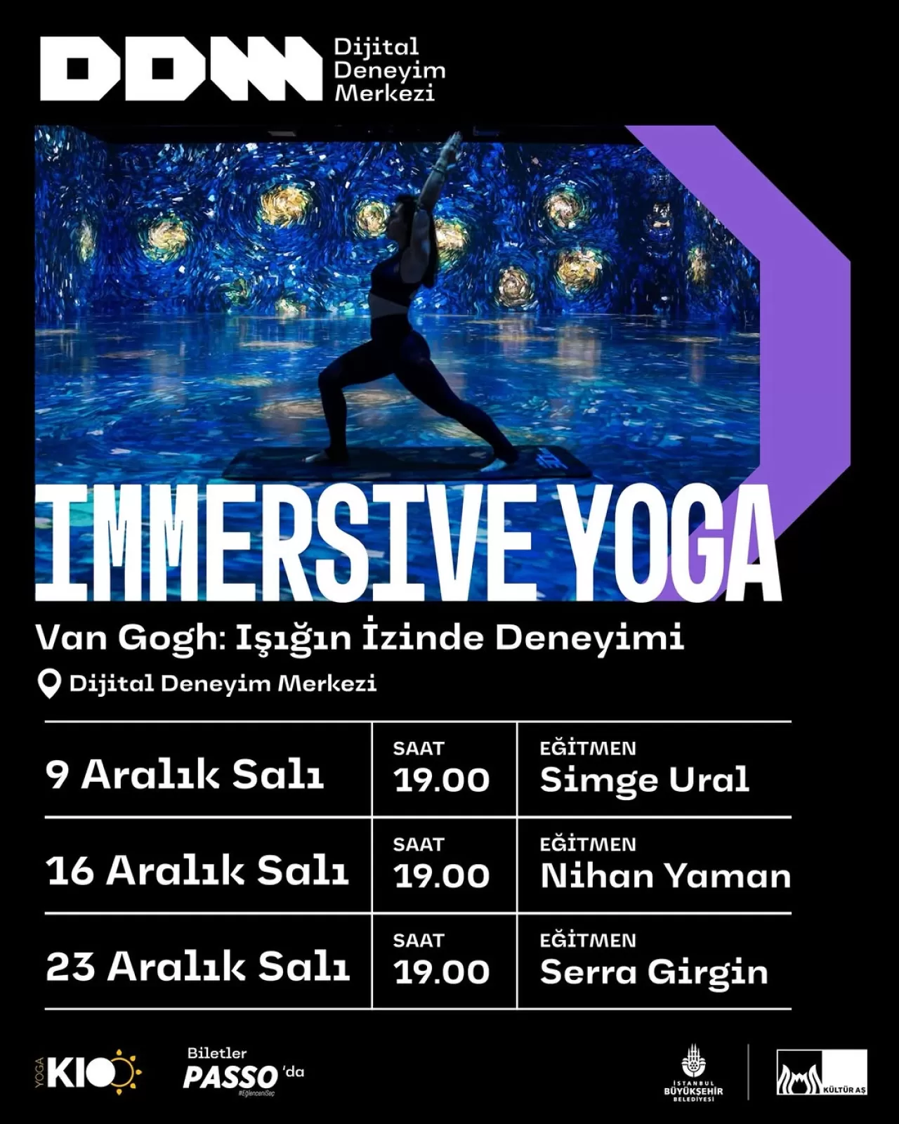 İBB Kültür Aş, Van Gogh Temalı Immersive Yoga Seansları Düzenliyor