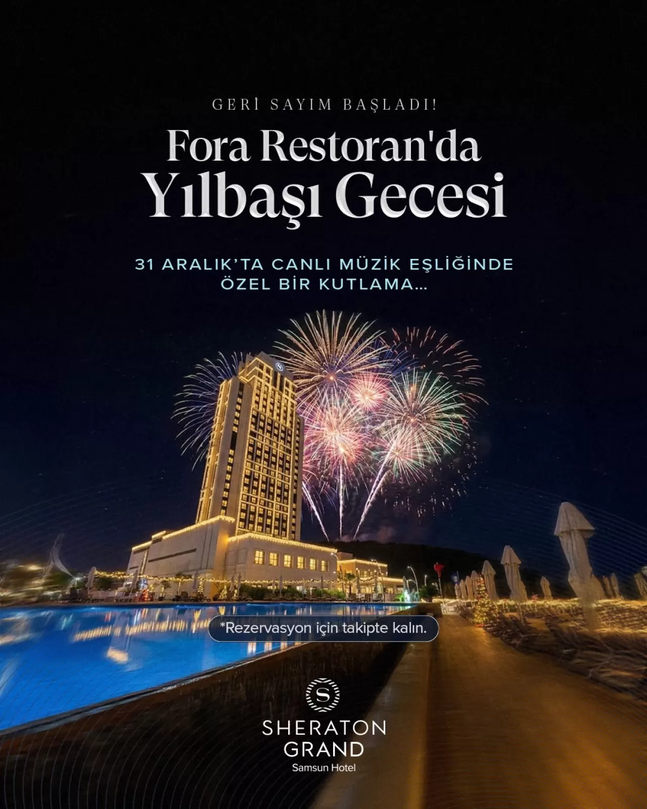 Sheraton Samsun Otel'de Yılbaşı Gecesi Canlı Müzikle Kutlama