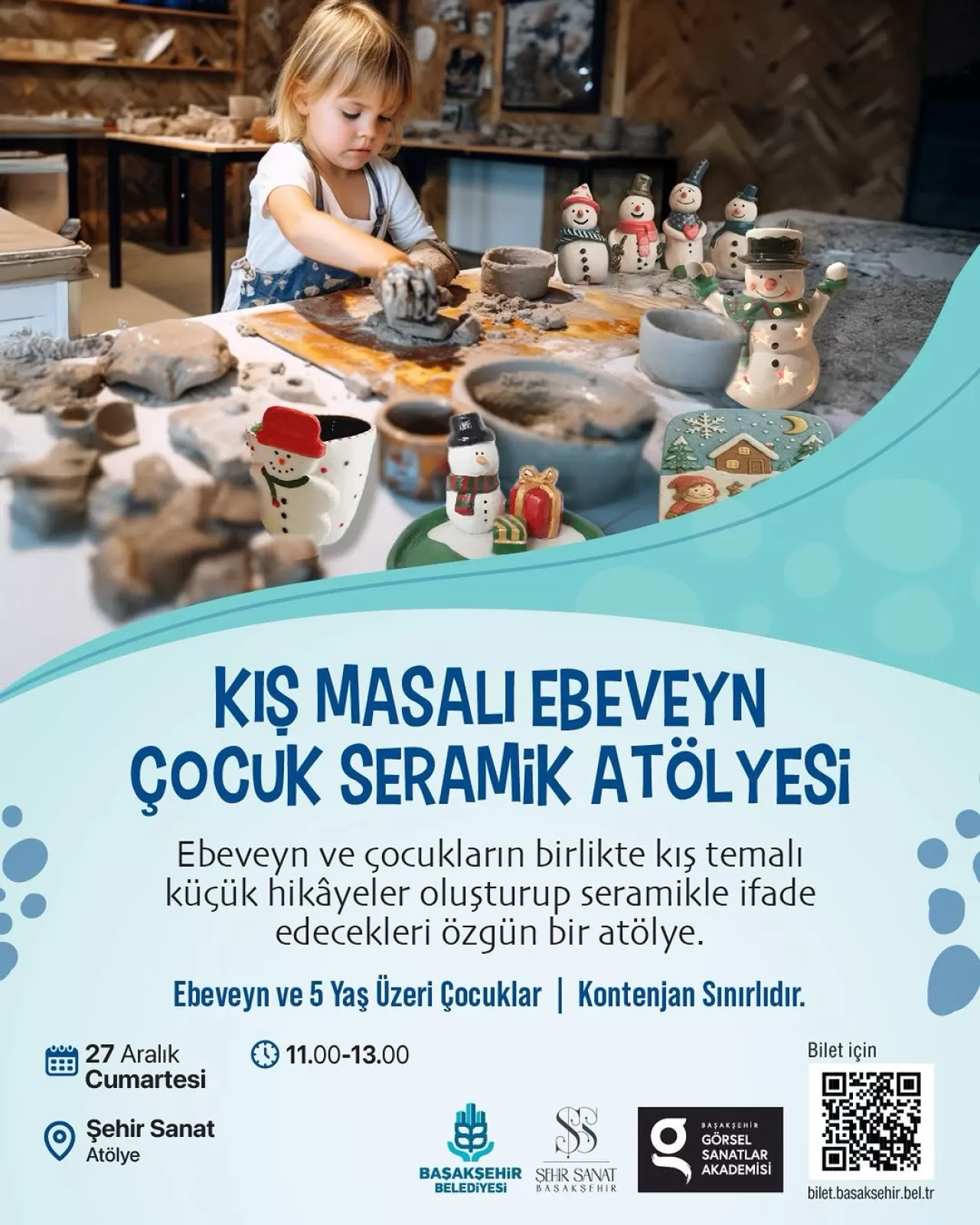 Başakşehir'de Ebeveyn-Çocuk Seramik Atölyesi Düzenleniyor
