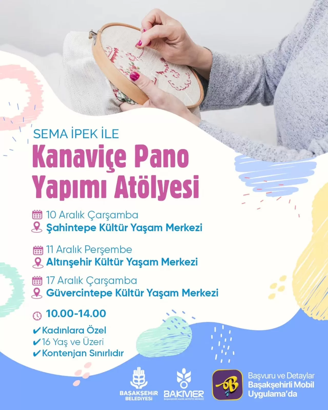 Başakşehir'de Kanaviçe Pano Yapımı Atölyeleri Düzenleniyor