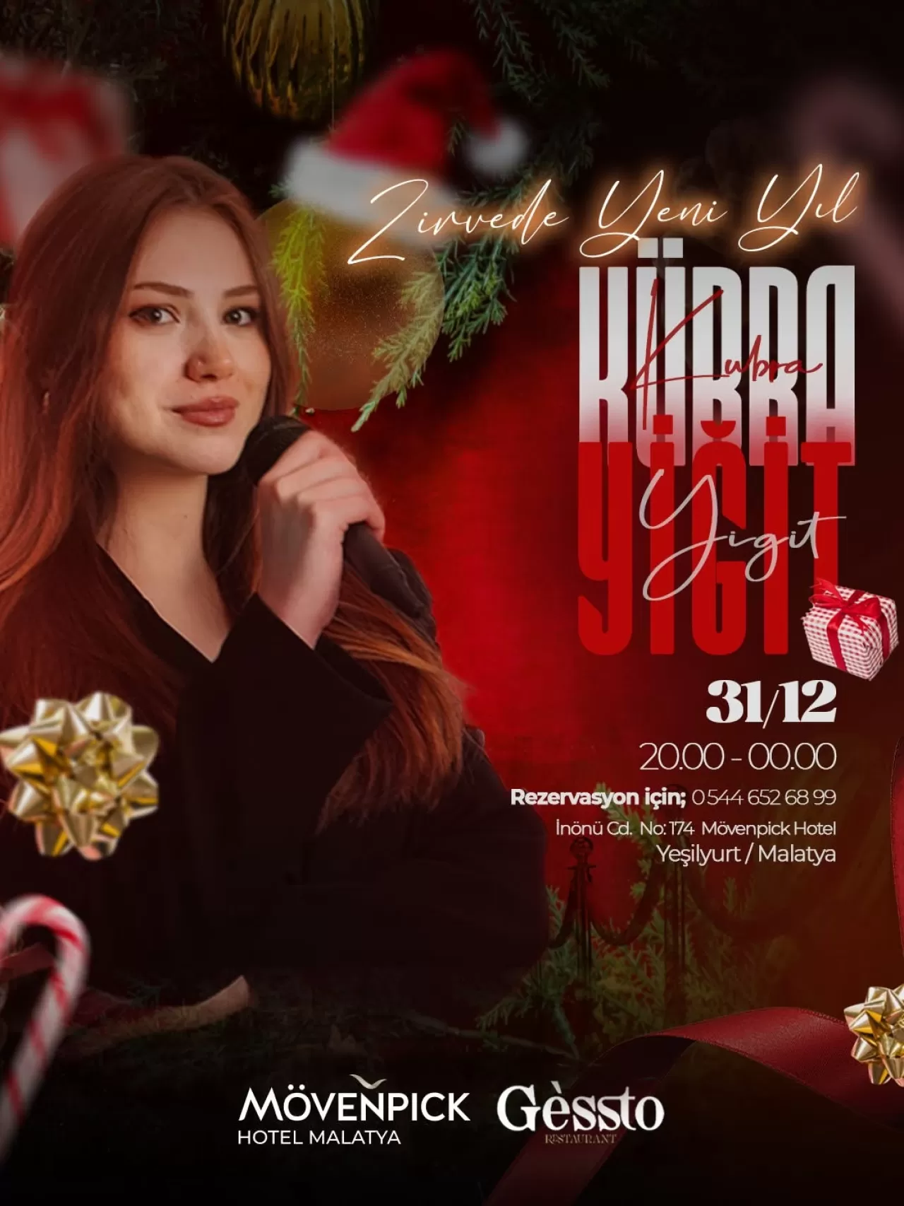 Mövenpick Hotel Malatya'da Yeni Yıl Gecesi Programı Açıklandı