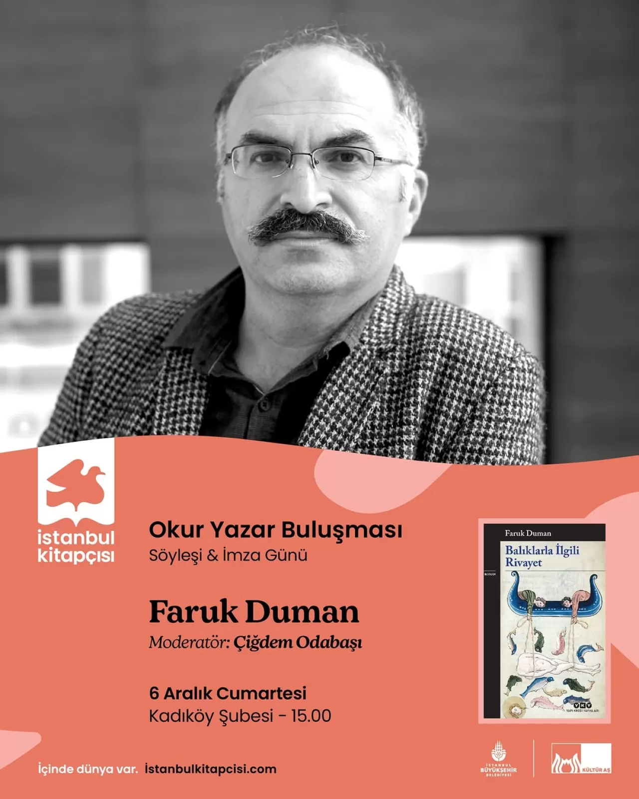 Faruk Duman, İstanbul Kitapçısı Kadıköy'de Okurlarıyla Buluşuyor