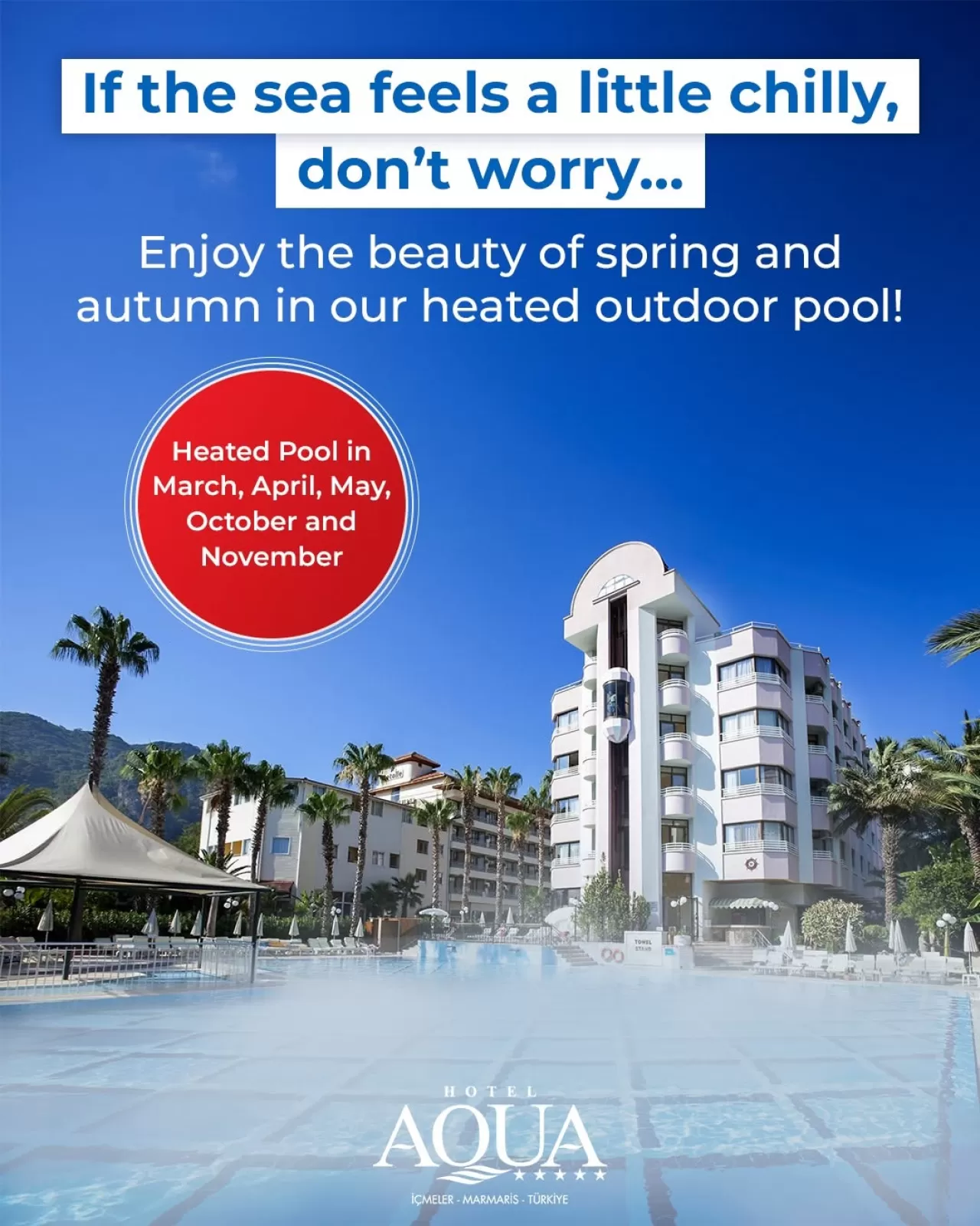 AQUA HOTEL'de Açık Havuz Keyfi Mevsimi Genişliyor