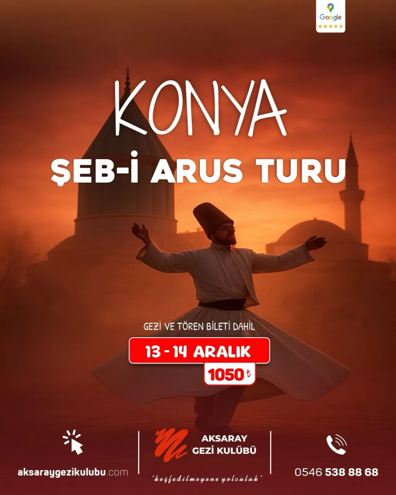 Konya'da Mevlana'nın Vuslat Yıldönümü için Anma Gezisi Düzenleniyor