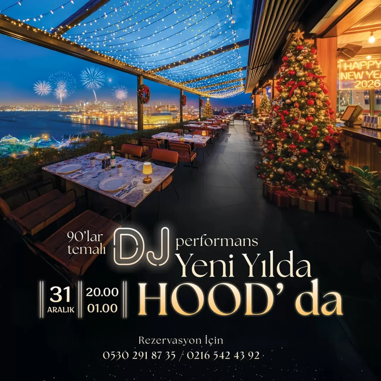 DoubleTree by Hilton Moda'da Tarihi Yarımada Manzarasında Yılbaşı Gecesi