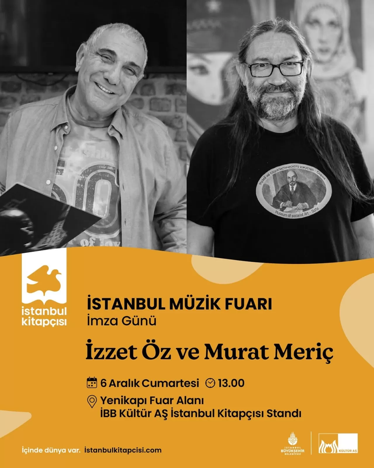 İstanbul Müzik Fuarı'nda İmza Günü: İzzet Öz ve Murat Meriç Okurlarla Buluşacak