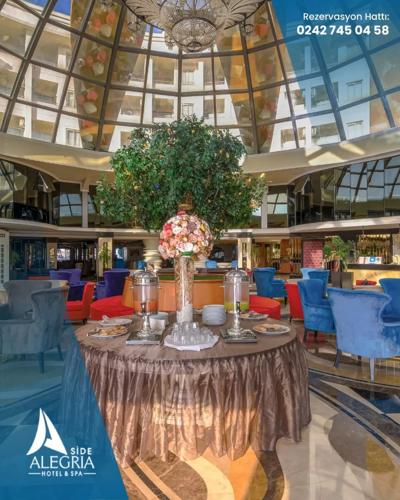 Side'da Yeni Bir Otel Açıldı: Alegria Hotel & Spa, Misafirlerini İhtişamlı Bir Lobiyle Karşılıyor