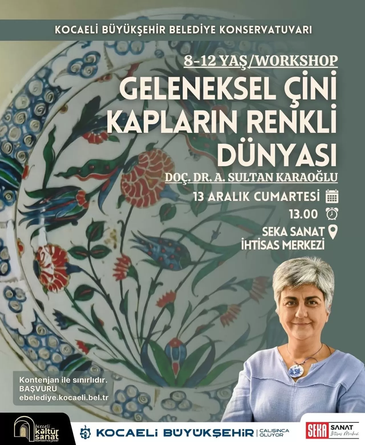 Kocaeli'de Çocuklar İçin Geleneksel Çini Atölyesi Düzenleniyor