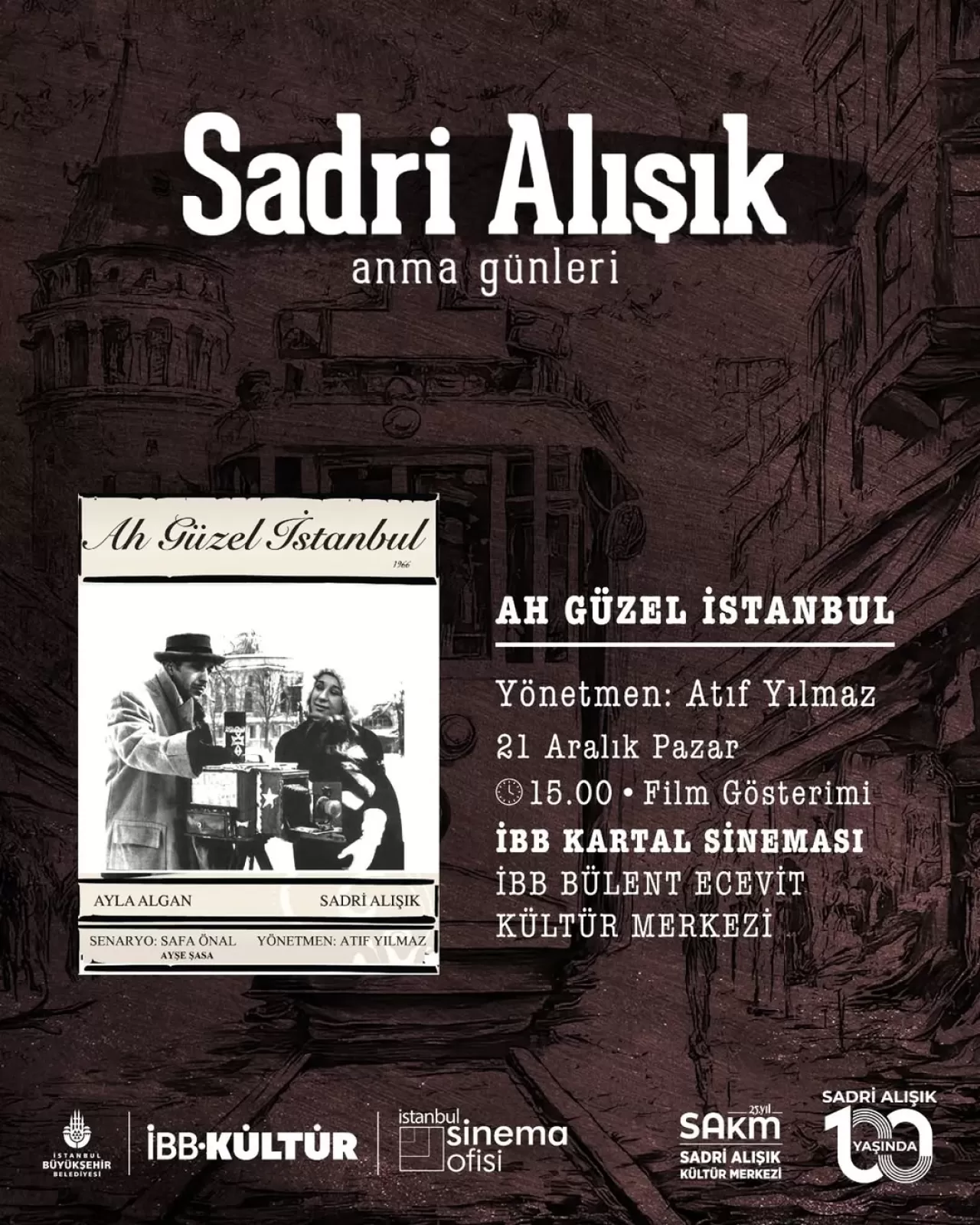 Sadri Alışık, İBB Kartal Sineması'nda Filmleriyle Anılıyor