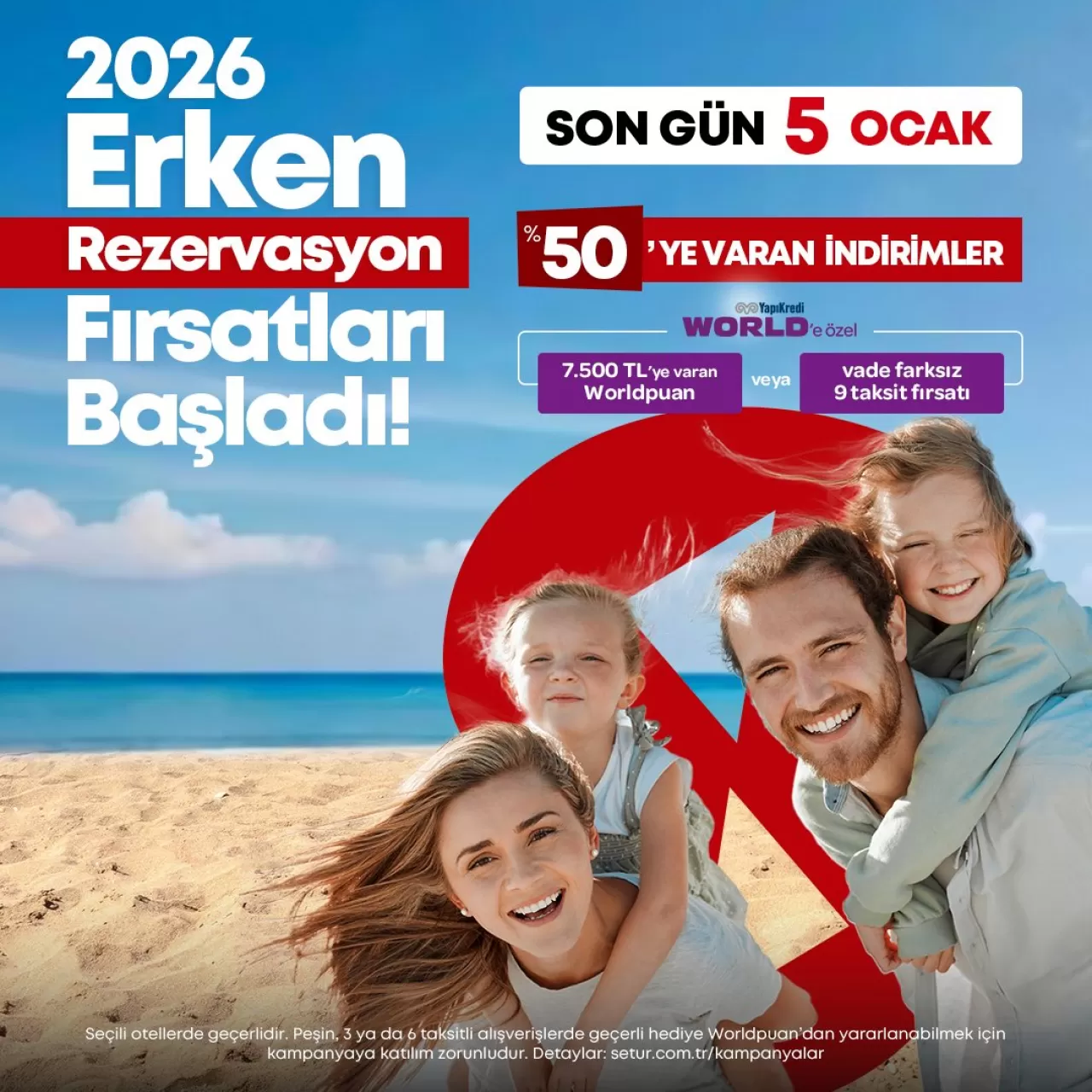 Setur, Erken Rezervasyon Döneminde 50'ye Varan İndirim Fırsatı Sunuyor