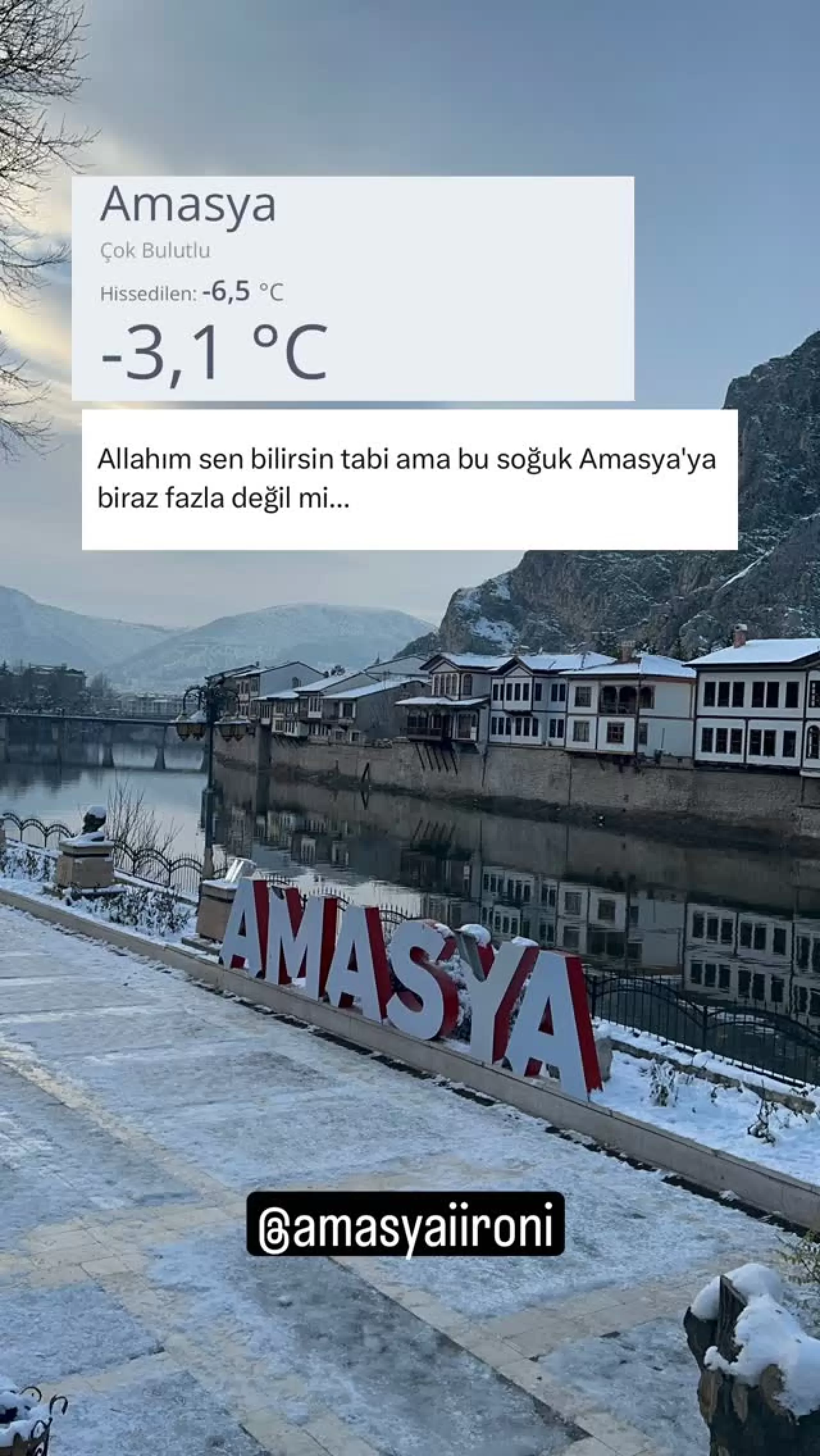 Amasya'da Hava Sıcaklıkları Beklenenden Daha Düşük Seyrediyor