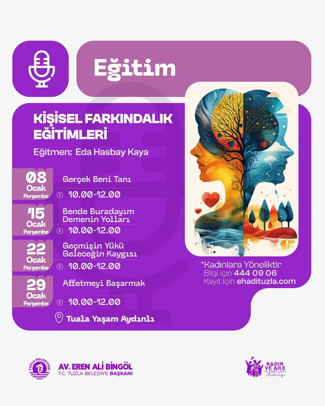 Kadınlar İçin Kişisel Dönüşüm: Tuzla'da Farkındalık Eğitimleri Başlıyor