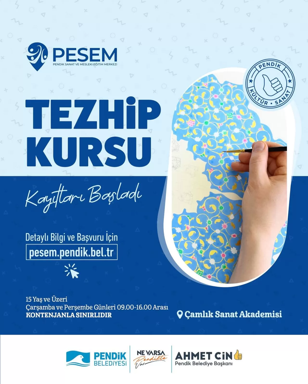 Pendik'te Geleneksel Sanatlar İçin Kurs Kayıtları Başladı