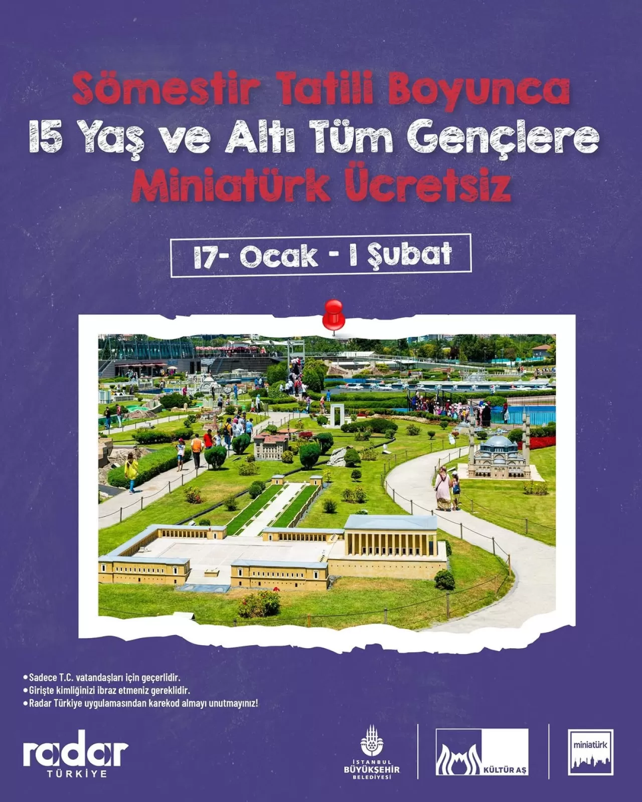 Sömestir Tatilinde Miniatürk Çocuklara Ücretsiz!