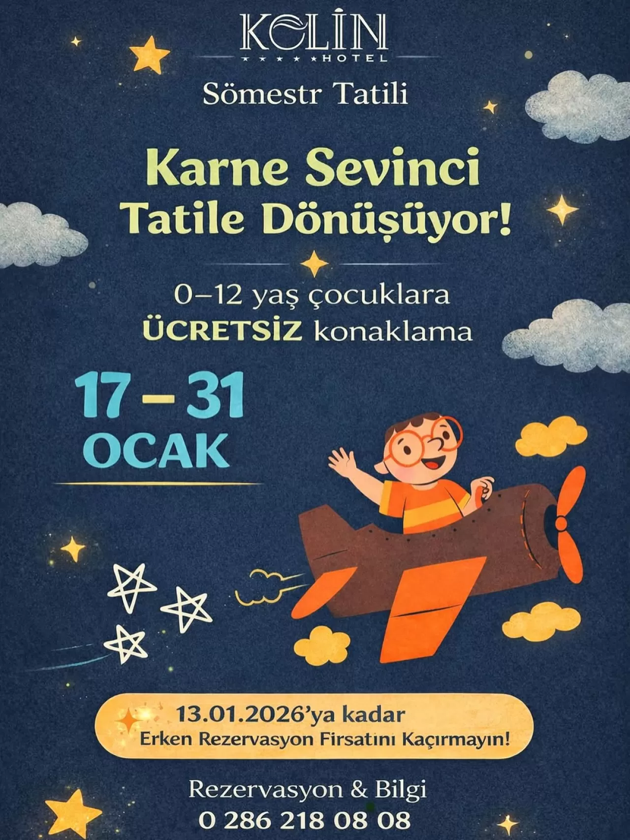 Kolin Hotel'den Ailelere Özel Sömestr Tatil Fırsatı