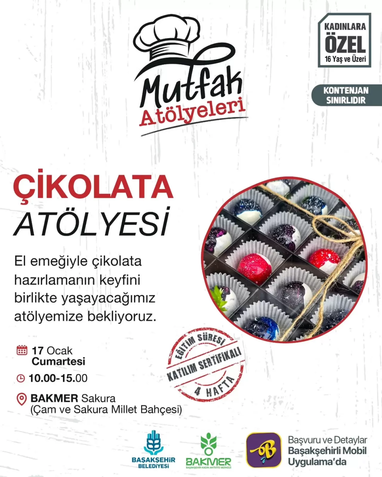 Başakşehir'de Kadınlara Özel Çikolata Atölyesi: Sanat ve Keyif Bir Arada