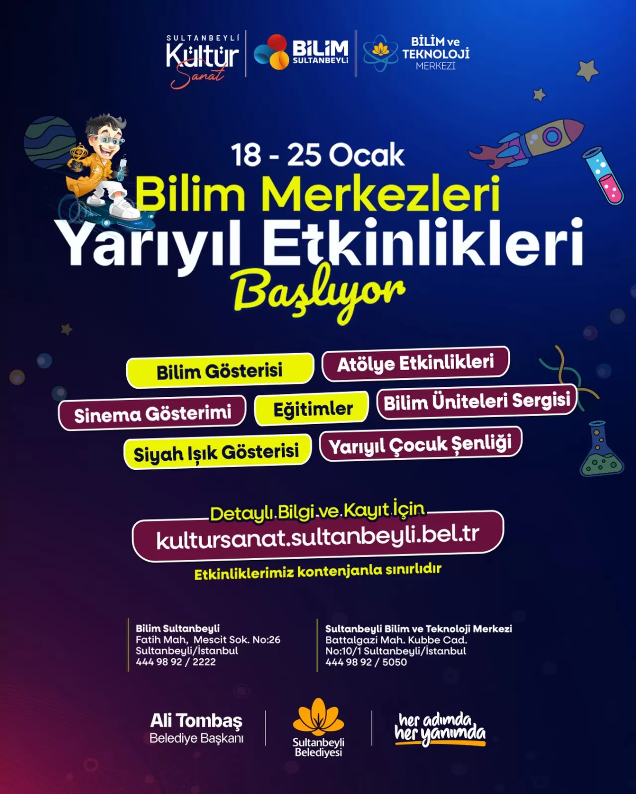 Sultanbeyli'de Yarıyıl Tatili Bilimle Dopdolu Geçecek