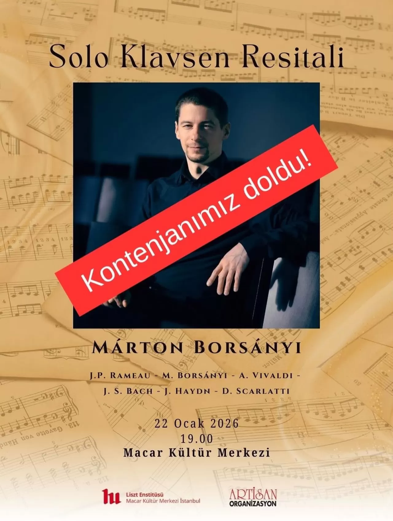 Macar Kültür Merkezi'nde Konser Kontenjanı Doldu