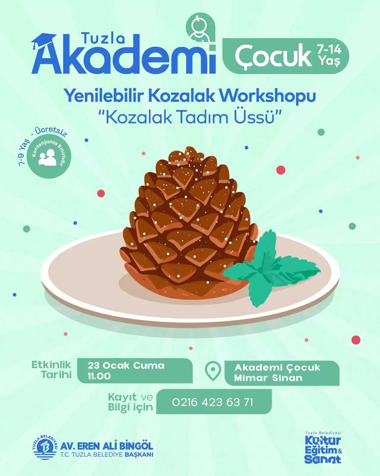 Minik Eller Doğayı Keşfediyor: Tuzla'da Yenilebilir Kozalak Workshop'u