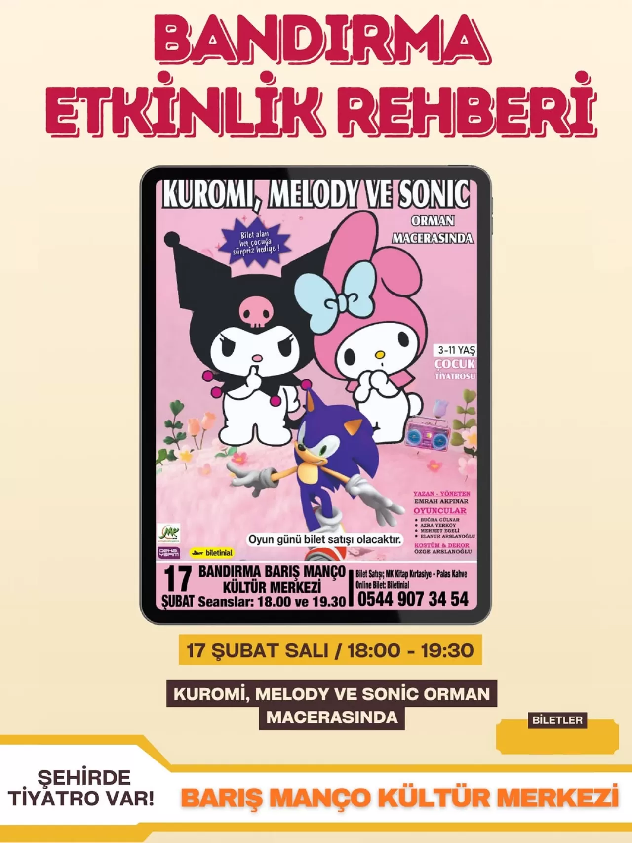 Kuromi ve Melody, Bandırma'da Çocuklarla Buluşuyor