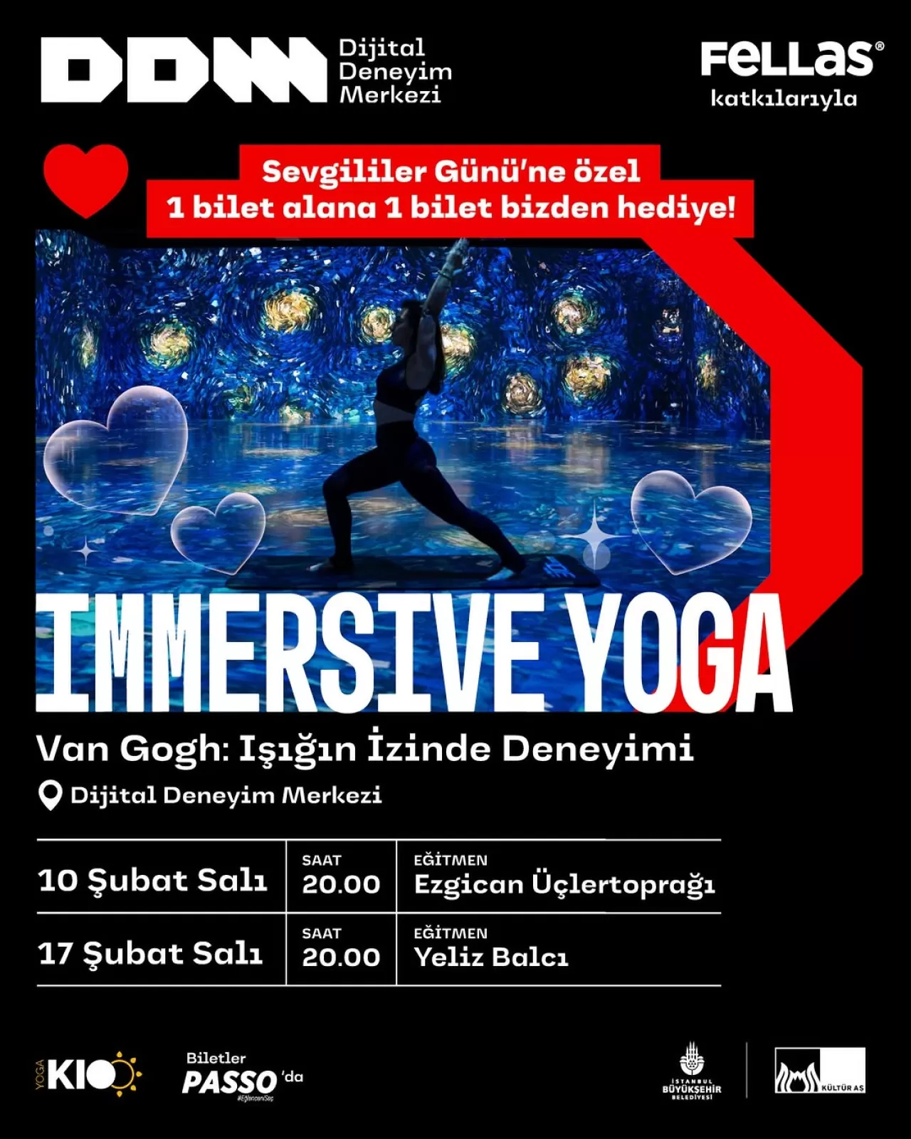 Immersive Yoga ile Van Gogh'un Dijital Dünyasında Yoga Deneyimi