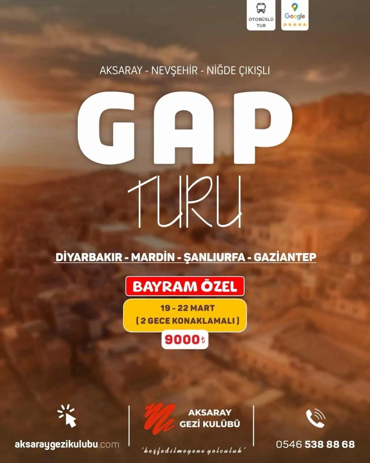 Ramazan Bayramı'nda Özel GAP Turu: Aksaray'dan Anadolu'nun Tarih ve Kültür Başkentlerine Yolculuk