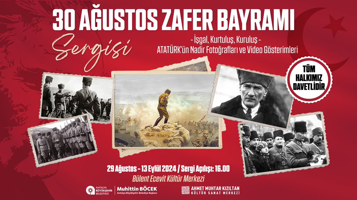 Antalya'da 30 Ağustos Zafer Bayramı Sergisi