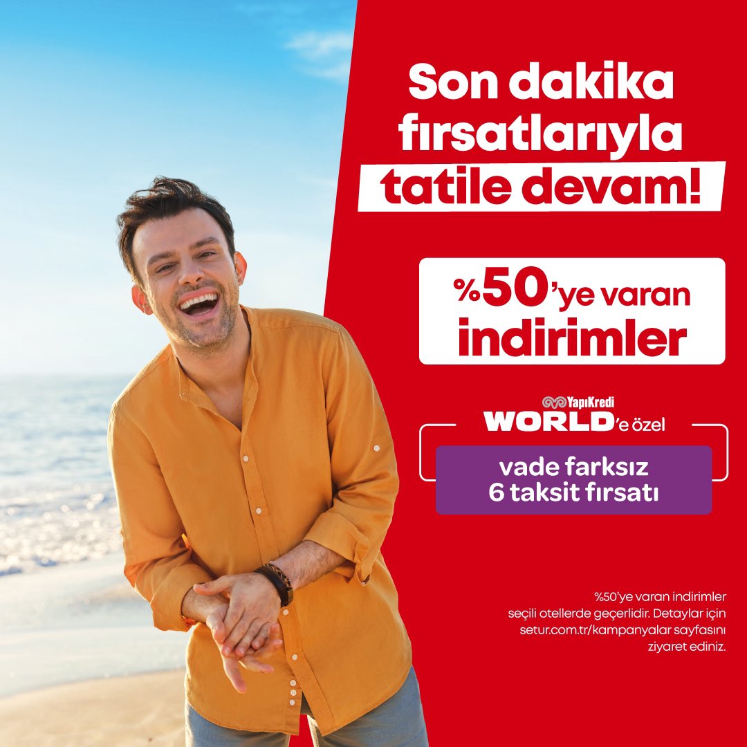 Setur'dan Tatil Severlere Son Dakika Fırsatları!