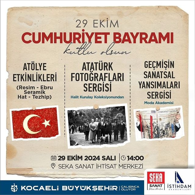 Kocaeli’de Cumhuriyet Bayramı Sanat Etkinlikleriyle Kutlanacak