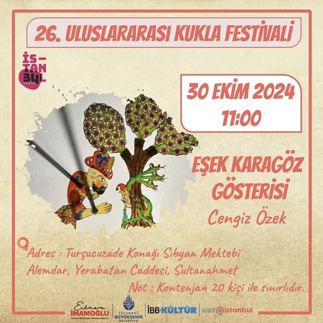 İstanbul'da 26. Uluslararası Kukla Festivali Sanatseverleri Buluşturacak