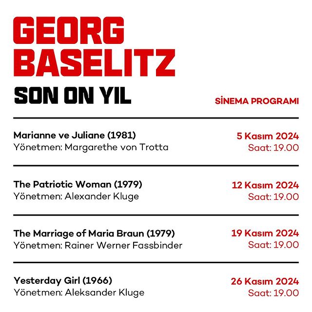 Georg Baselitz Sergisi Kapsamında Film Gösterimleri Başlıyor