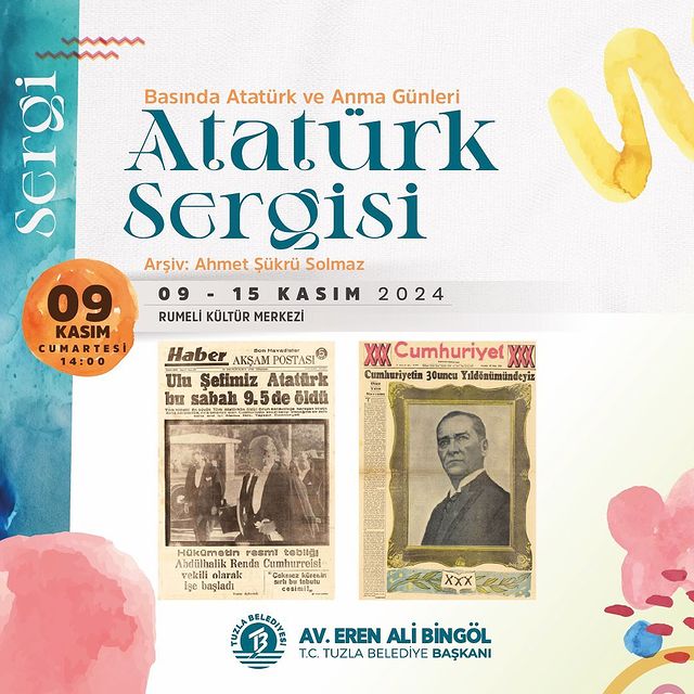 İstanbul Tuzla Kültür Sanat Müdürlüğü, 'Basında Atatürk ve Anma Günleri' Konulu Sergi Düzenliyor