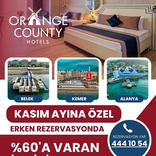 
Orange County Otelleri, Kasım Ayında Tatil Fırsatlarını Sona Erdiriyor
