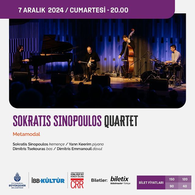 Kemençe ve Cazın Eşsiz Buluşması: Sokratis Sinopoulos ve Quartet