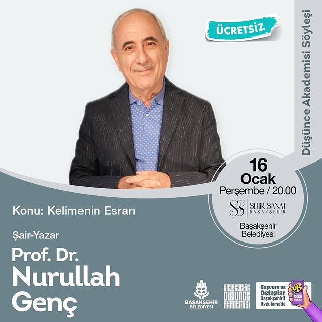 Prof. Dr. Nurullah Genç, Kelimenin Esrârı Üzerine Söyleşiye Katılıyor