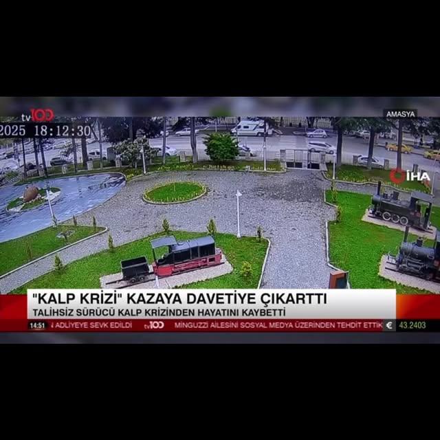 Amasyada Direksiyon Kontrolünü Kaybeden Sürücü Kaza Yaptı